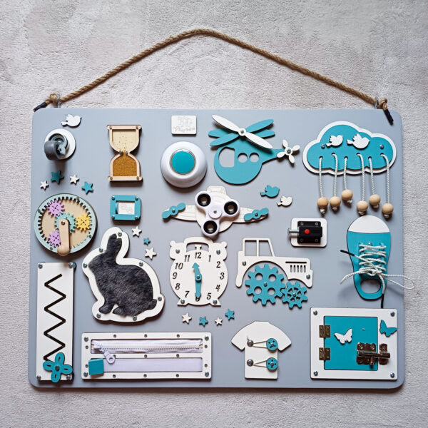 Busyboard tegelustahvel sinine-hall, L - Image 8